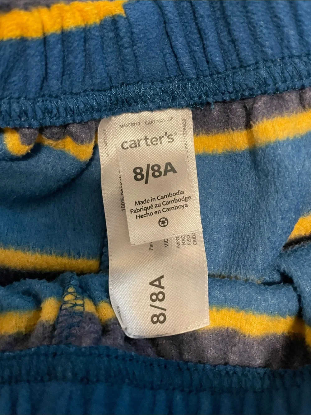 Carter’s Boys Fleece Striped Pajama Pants